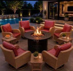 Patio furniture set with Fire pit