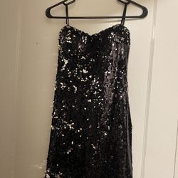Sequin Strapless Dress from Fredericks of Hollywood.