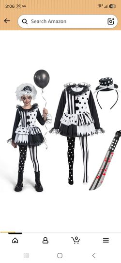 Girls Small Clown Costume $20