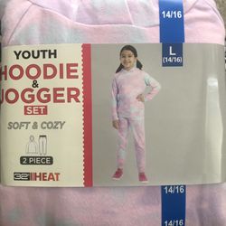 Girls / Youth 2 Piece Hoodie Jogger Set Size 14-16