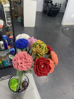 Se Vende Flores de Crochet $7 Cada Uno 
