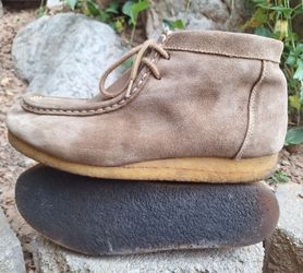 Nice Mens Roper Chukka Desert Boots Sz-12 Tan Suede Gum Soles Lace Up