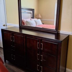 Sofía Vergara Dark Cherry Dresser & Mirror