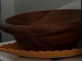Decorative Wooden Serving Bowl