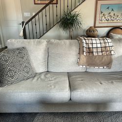 Matching White/Light Gray Sofas – Set of 2