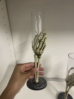 Halloween Skeleton Hand Champagne Glasses Set Of 7