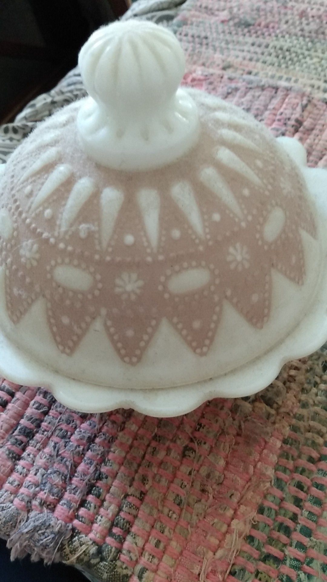 1950s sugar dish milk glass 👌