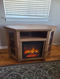 Electric Fireplace Corner TV Stand