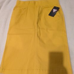 NWT Be-Girl Midi Straight Skirt - Yellow 
