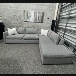 West Elm Large Gray Sectional 