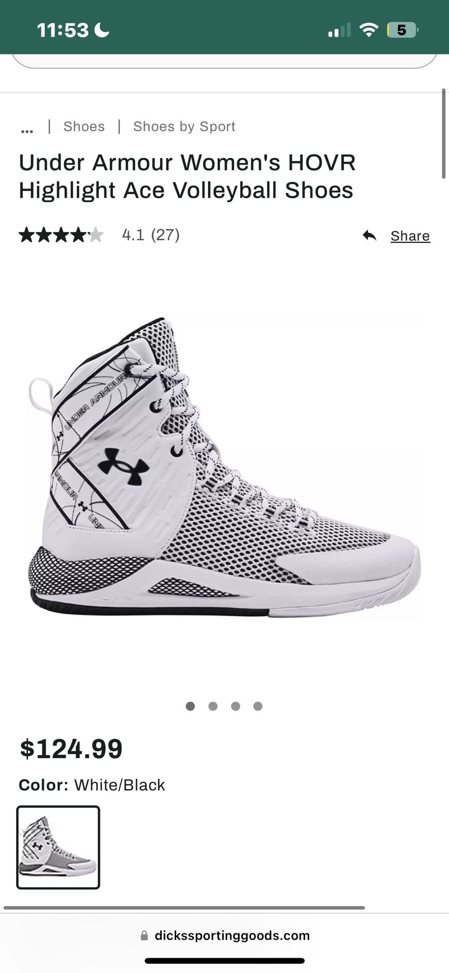 HOVR under armour volleyball shoes