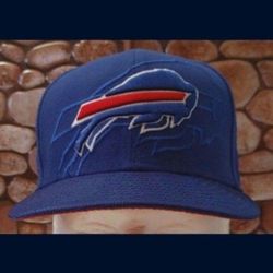 Buffalo Bills Vintage (2018) Size 7 New Era 59FIFTY "SHADOW LOGO" Hat (NW/OT) UNWORN!😇 MINT CONDITION!👀🤯 EXTREMELY RARE!💣Please Read Description.