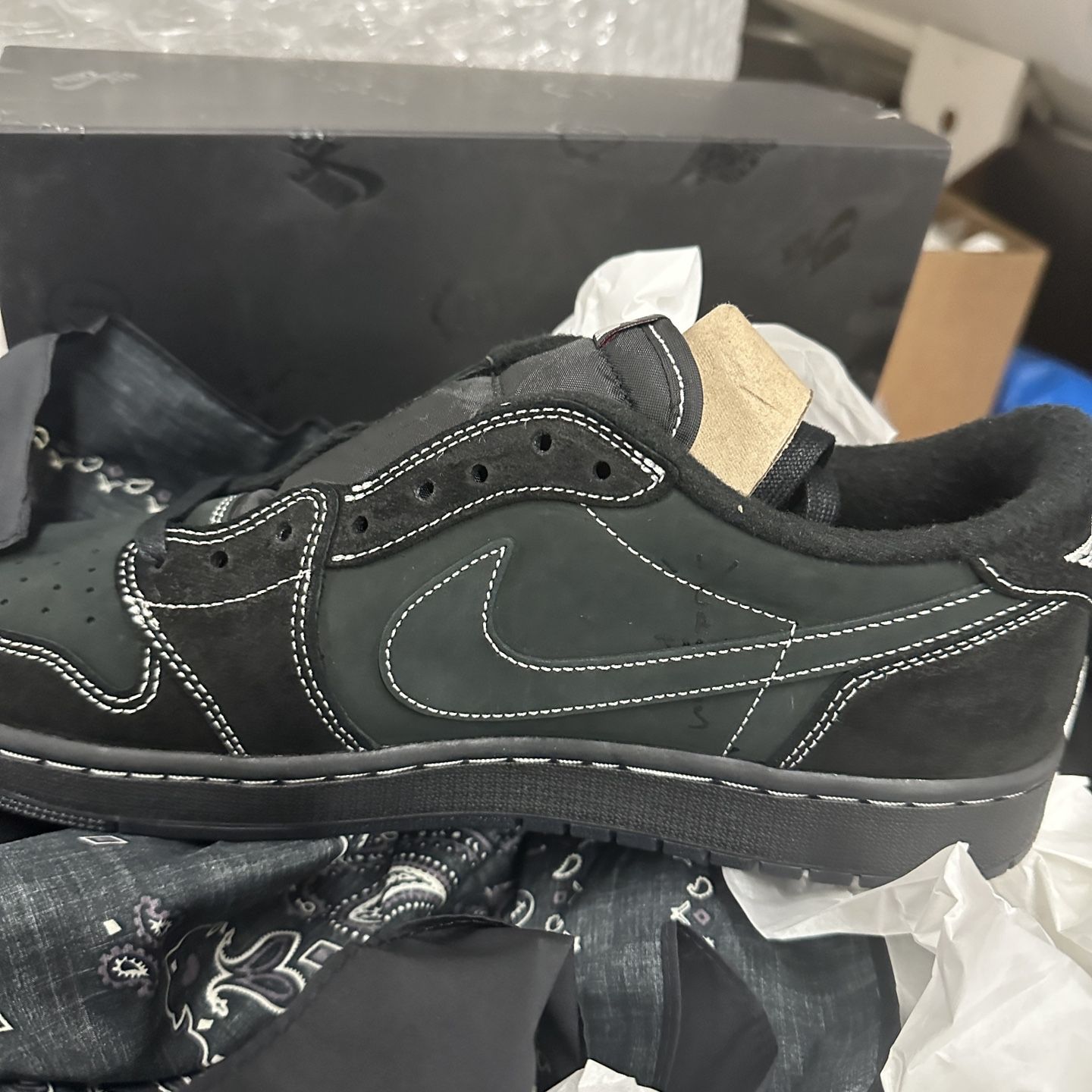 Travis Scott x Air Jordan 1 Low OG SP “Black Phantom” for Sale in 
