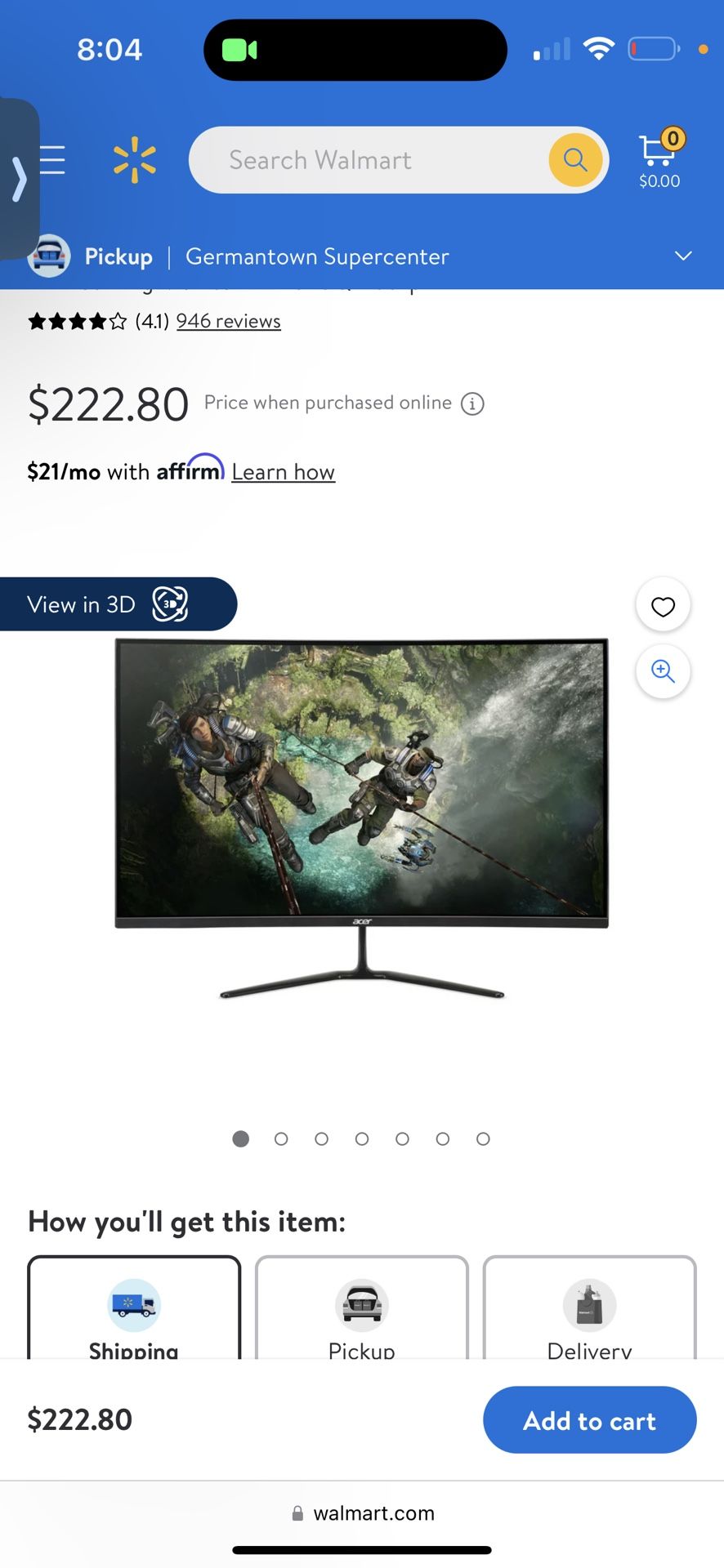Acer Curved Monitor