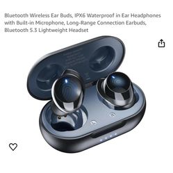 Brand new Bluetooth Wireless Ear Buds, IPX6 Waterproof in Ear Headphones with Built-in Microphone, Long-Range Connection Earbuds, Bluetooth 5.3 Lightw