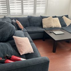 Couch Comes With The Pillows And Table 