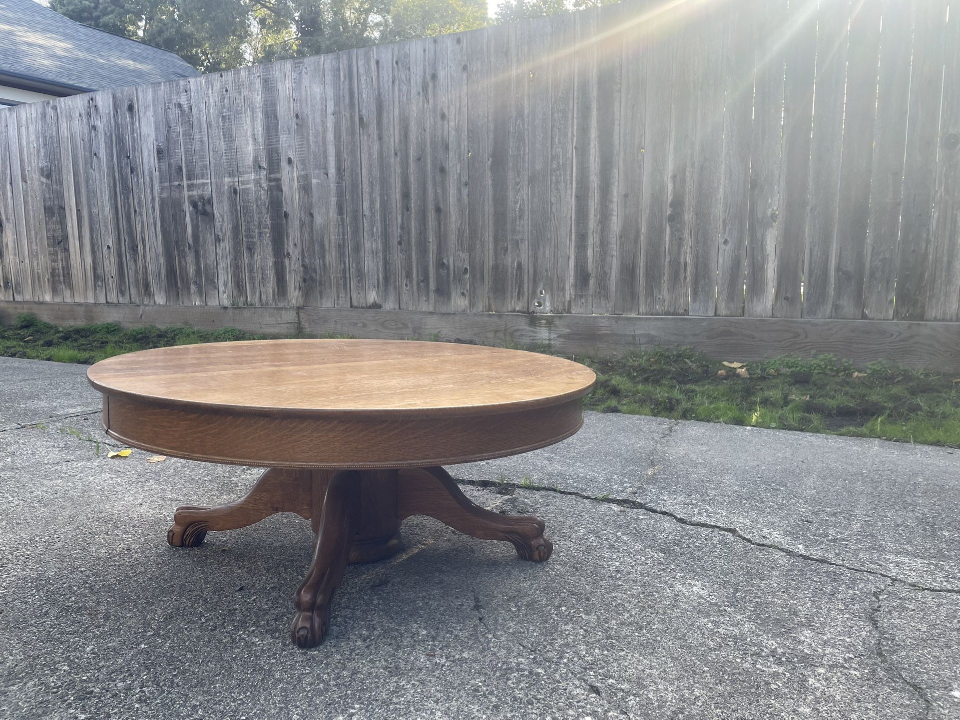 Antique Solid Oak Coffee Table