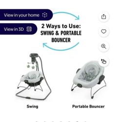 Graco Simple Sway 2-in-1 Infant Baby Swing, Emersyn