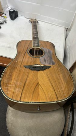 Acoustic-Electric Dreadnought Guitar Natural Wood#50976