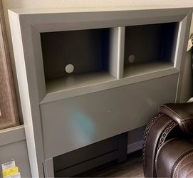 Twin Bed frame with bookshelf