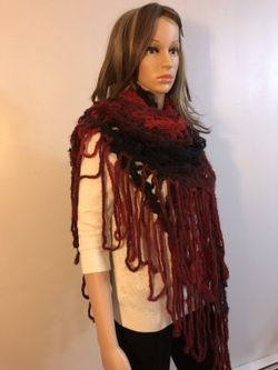 Black and Red Long Shawl
