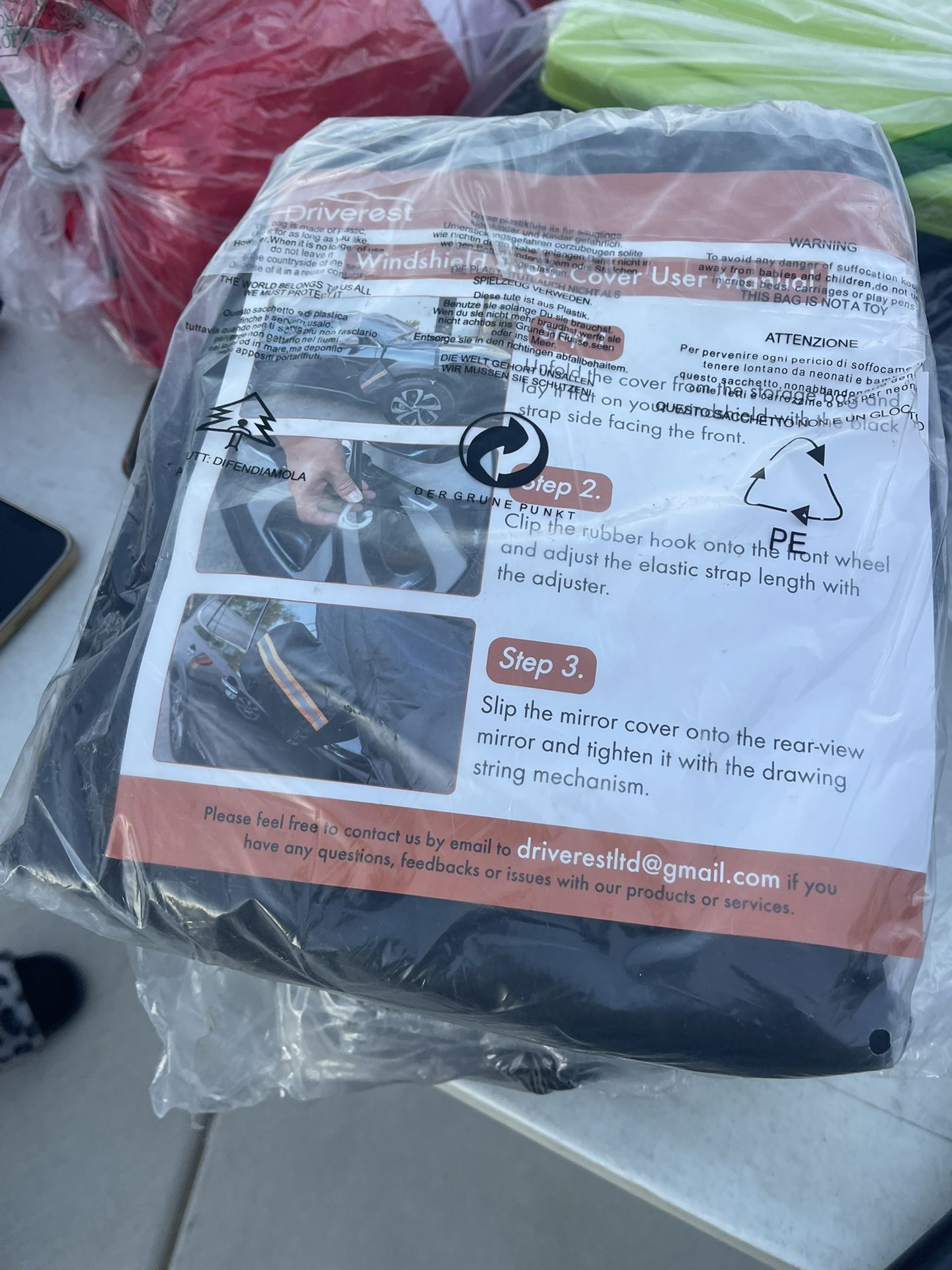 Windshield snow cover