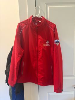 Ohio State Cutter & Buck WeatherTec Jacket 2019 PlayStation Fiesta Bowl Branded (XL)
