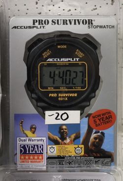 Accusplit Pro Survivor 601x Stopwatch - XL Display, Shock-Resistant | New Sealed