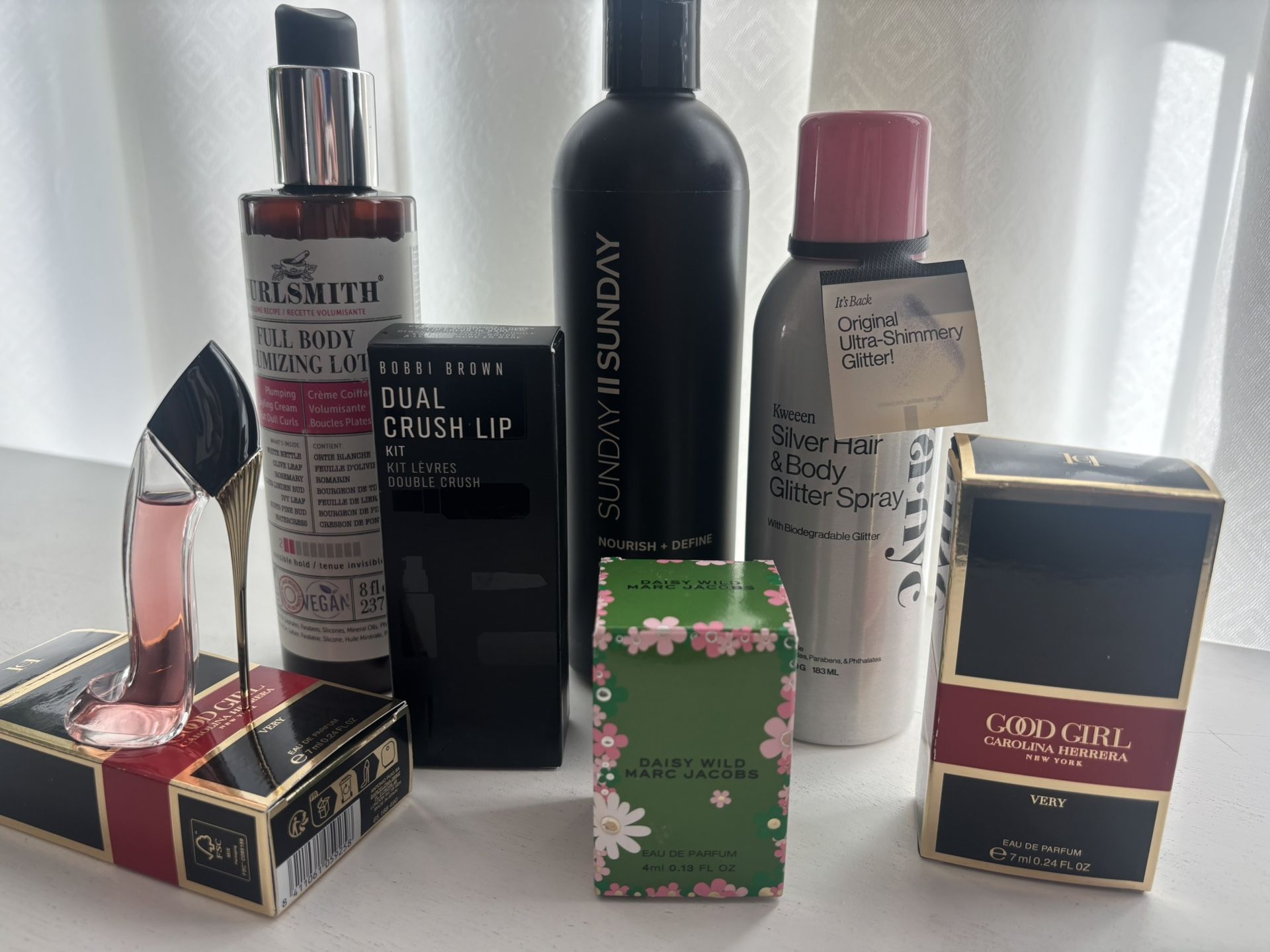 Perfume Hair Products Lipstick Set Makeup Bag