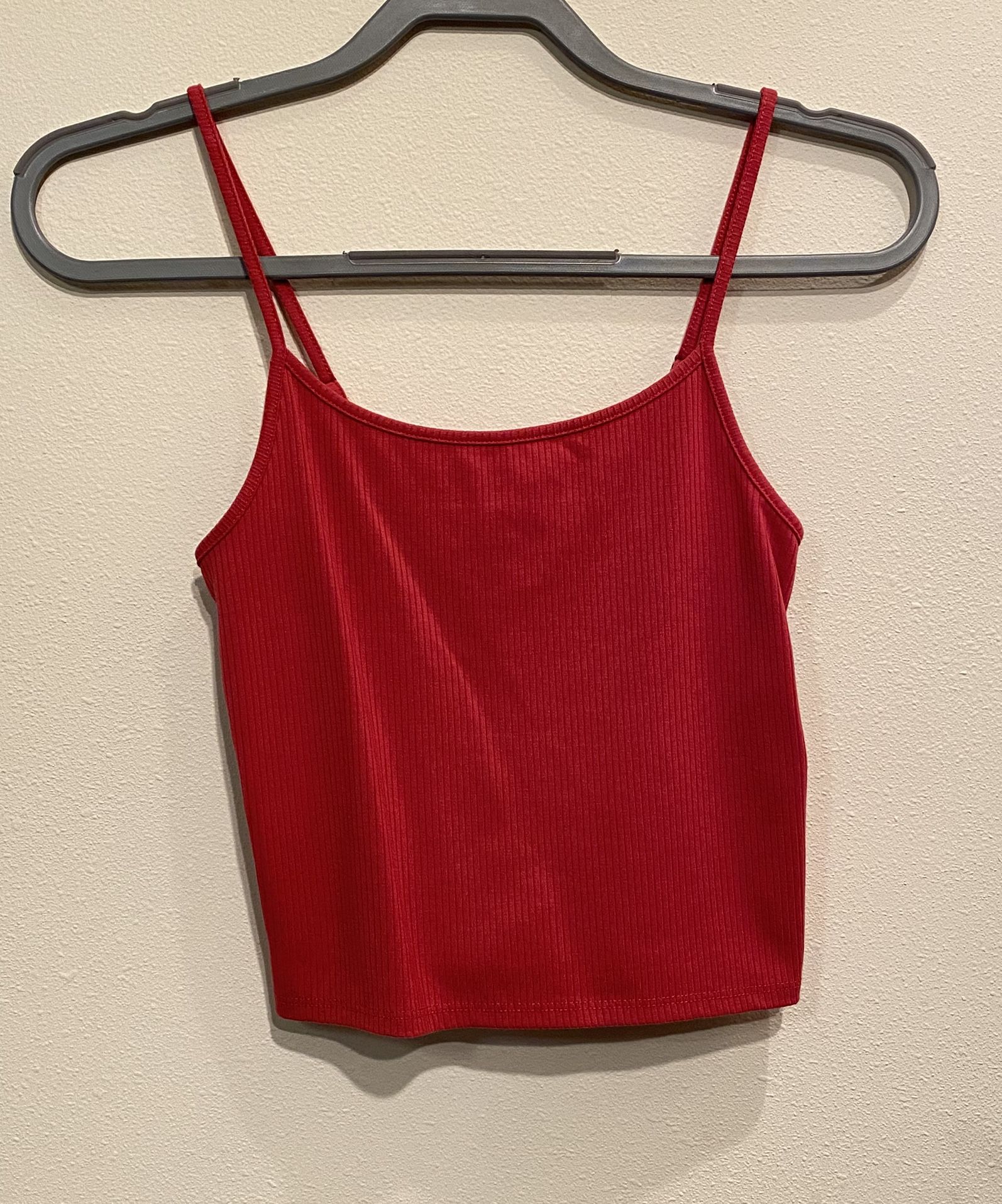 American Eagle Outfitters Red Crop Tank Top
