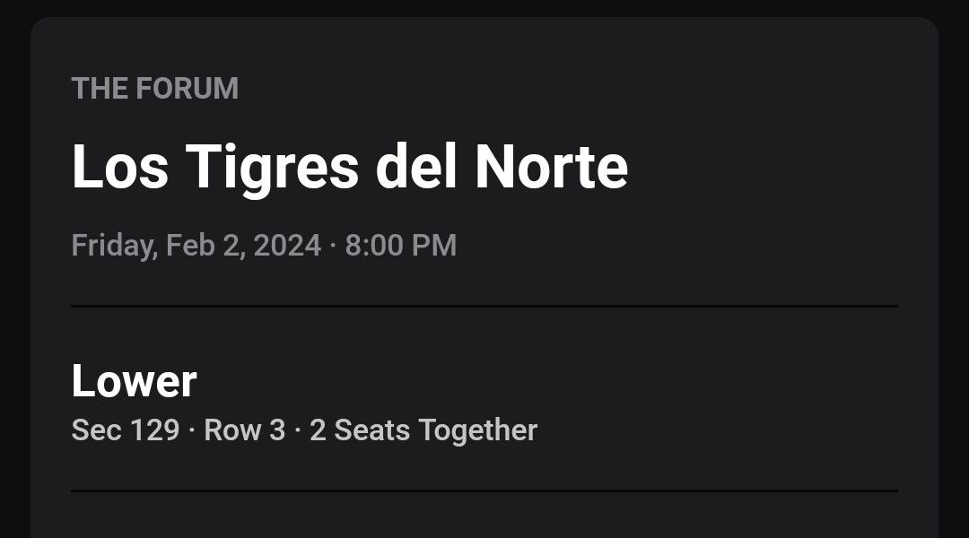 Tickets