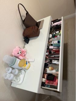 MALM Dressing table, white, 47 1/4x16 1/8 "