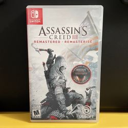 Assassin's Creed III Remastered 3 for Nintendo Switch console video game system or Lite OLED Complete three