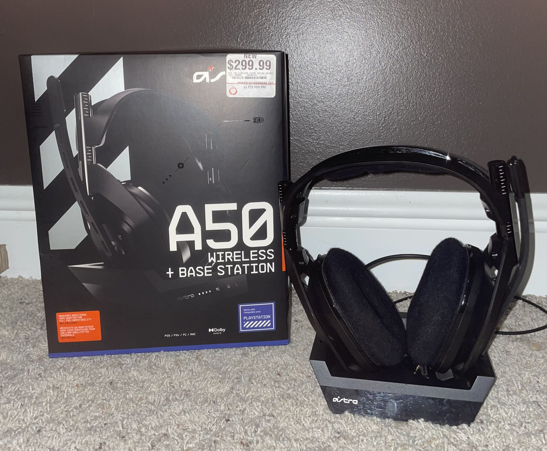 Astro Gaming - A50 Wireless Headphones for PS5, PS4, PC, MAC- Black