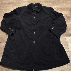 Very Cozy VTG Warm Anne Klein Coat Size 2-3XL  Missing One Button 