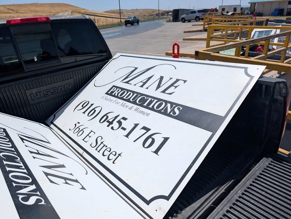 Large Double Sided Metal Business Signs – Vintage Look