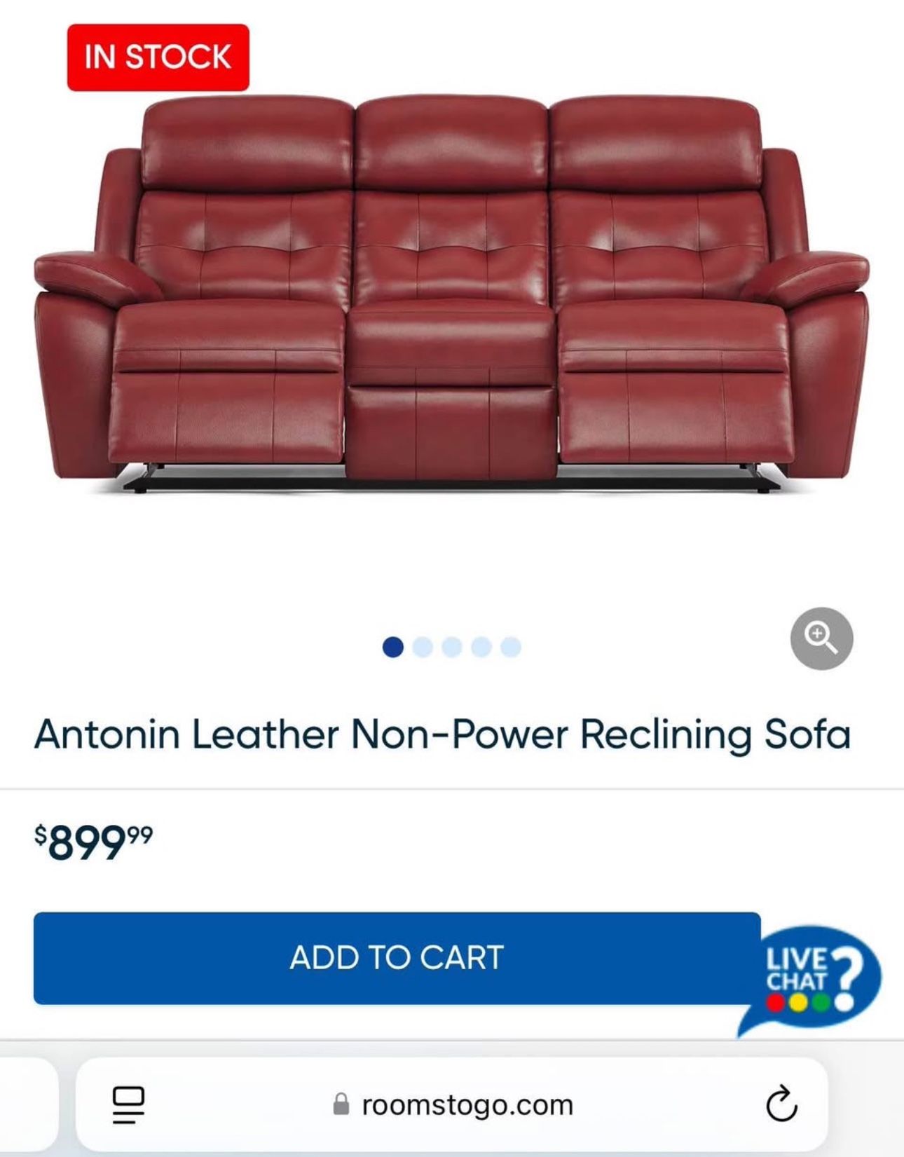 Brand New Non Power Reclining $750 . Unopened Box