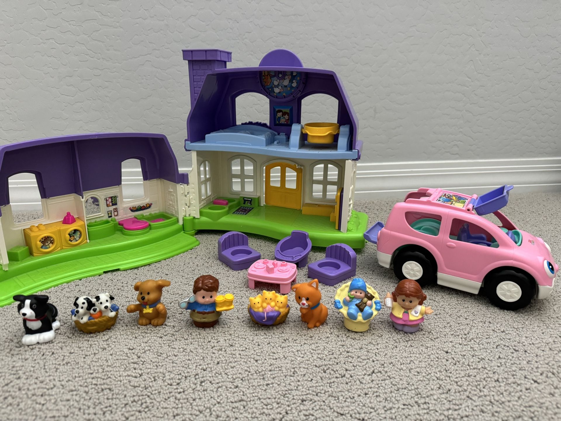 Little People House & Van Set
