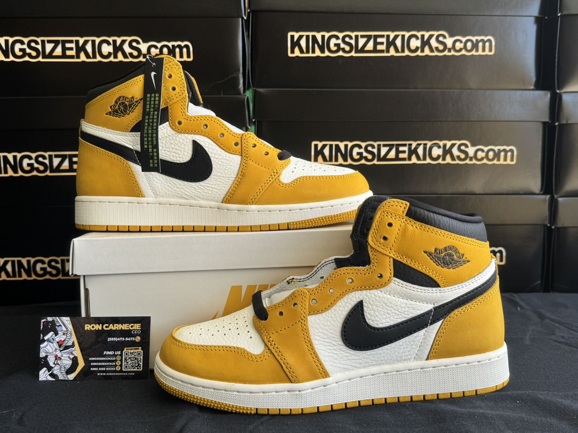 Air Jordan High OG Yellow Ochre 7Y