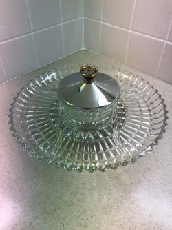 Glass Relish Dish - Vintage