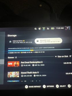 500gb Steam Deck With A Tb Memory Card