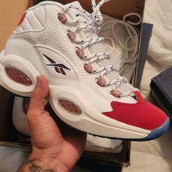Reebok Question Mid Red Toe
