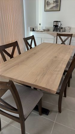 Real white ash table or desk