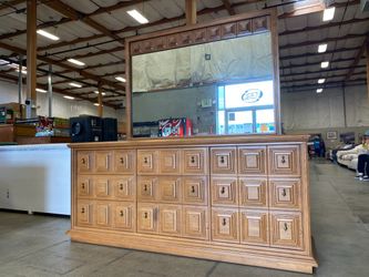 STANLEY Vintage Mid-Century Modern Brutalist Triple Dresser