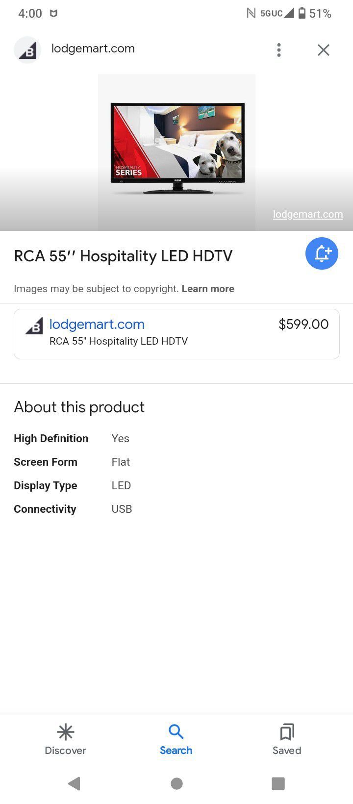 RCA 55" Flat screen