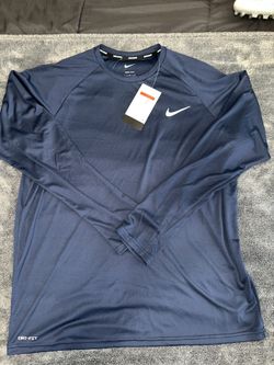 Nike Dri Fit Swim Men Blue New Size Large Long Sleeve