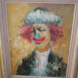 Clown painting old painting