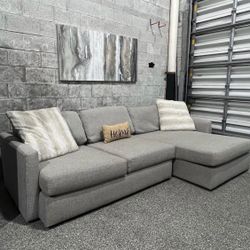 Khaki Plush Sectional 