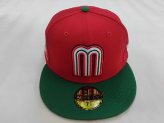 Mexico 2023 WBC On Field New Era 59Fifty Fitted Hat Size 7 3/8 - Red / Green