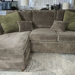 Gray Sleeper Sectional w/ Reversible Chaise + Storage Ottoman $575 OBO